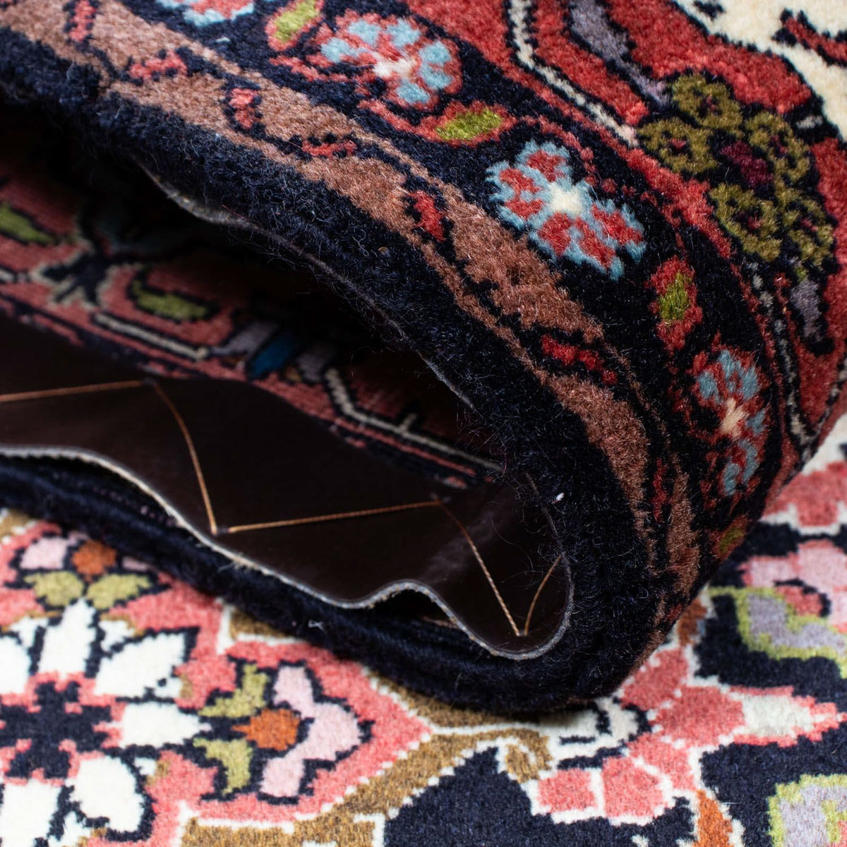 Tapis persan - Bidjar - 210 x 141 cm - bleu foncé