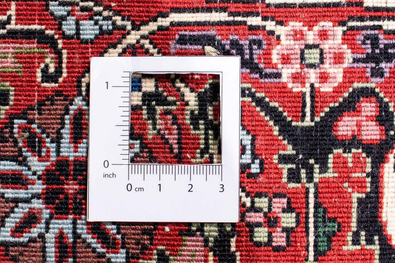 Tapis persan - Bidjar ronde  - 250 x 250 cm - rouge foncé