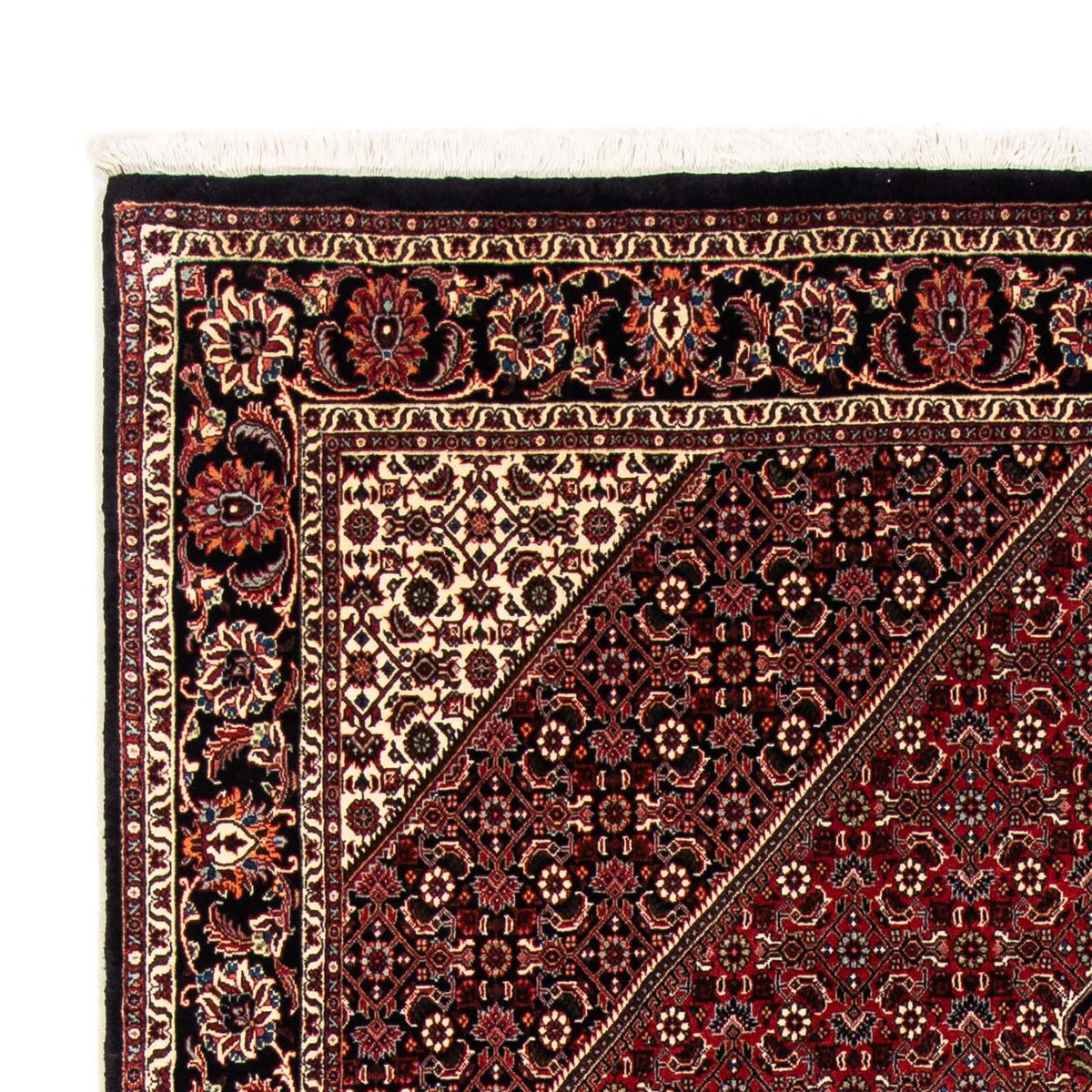 Tapis persan - Bidjar - 240 x 166 cm - rouge foncé