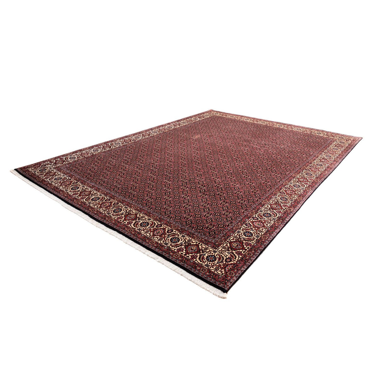 Tapis persan - Bidjar - 346 x 250 cm - rouge foncé