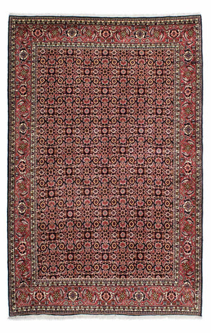 Tapis persan - Bidjar - 217 x 141 cm - bleu foncé