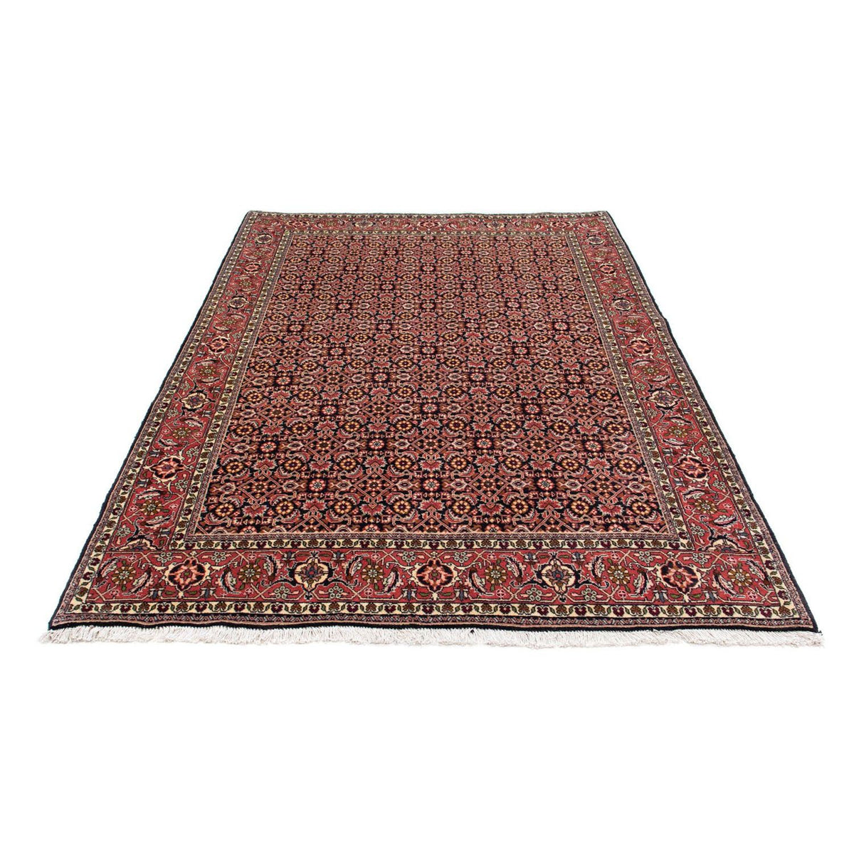 Tapis persan - Bidjar - 217 x 141 cm - bleu foncé