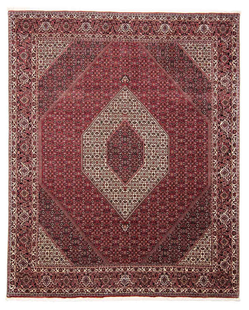 Tapis persan - Bidjar - 303 x 250 cm - rouge foncé