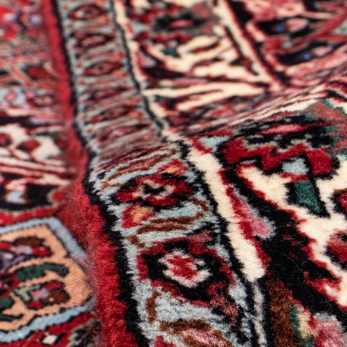 Tapis persan - Bidjar - 303 x 250 cm - rouge foncé