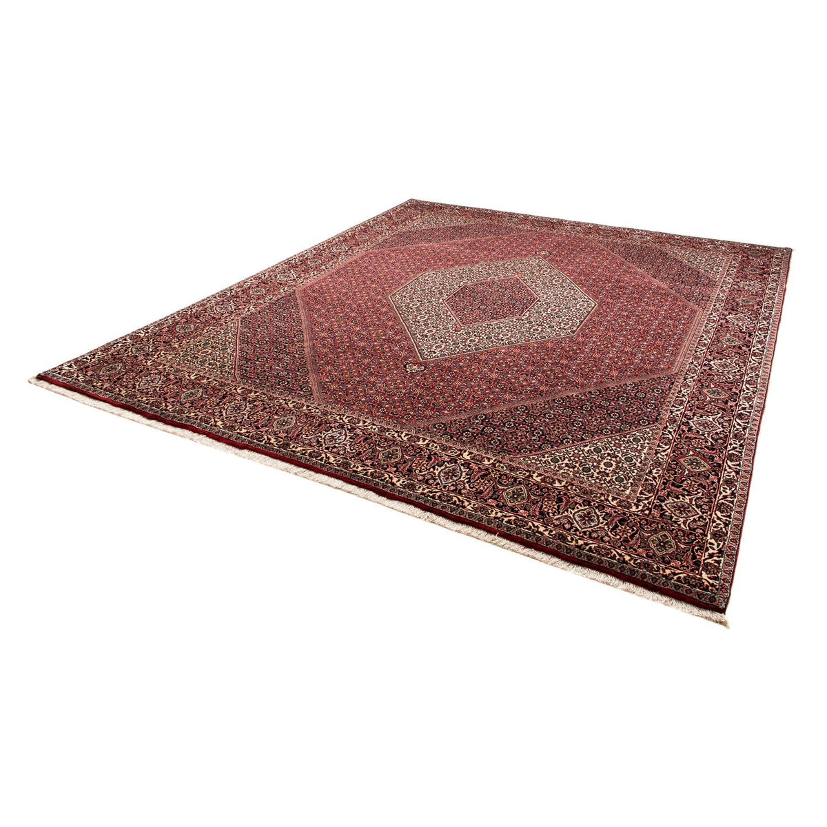 Tapis persan - Bidjar - 303 x 250 cm - rouge foncé