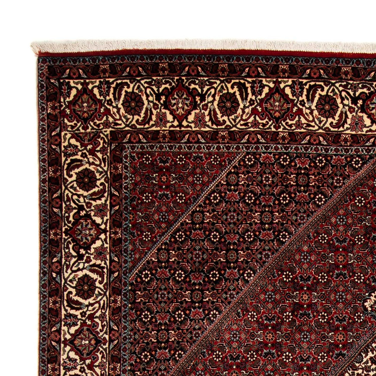 Tapis persan - Bidjar - 259 x 200 cm - rouge foncé