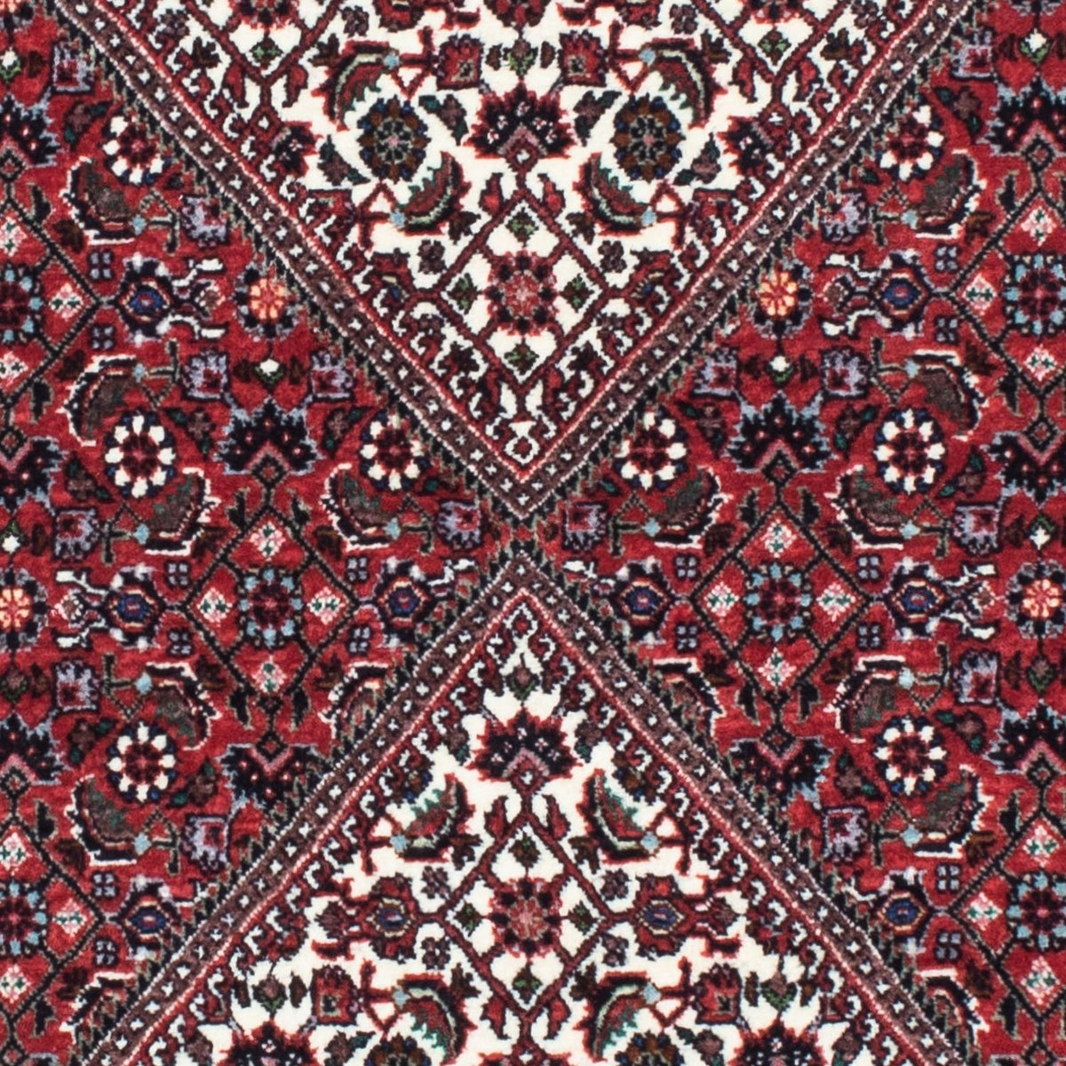 Tapis de couloir Tapis persan - Bidjar - 199 x 73 cm - rouge foncé