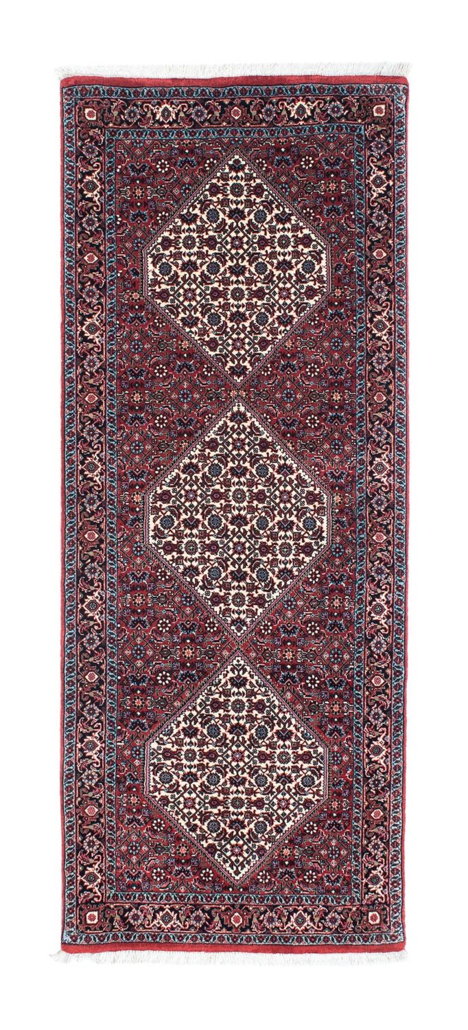 Tapis de couloir Tapis persan - Bidjar - 198 x 75 cm - rouge