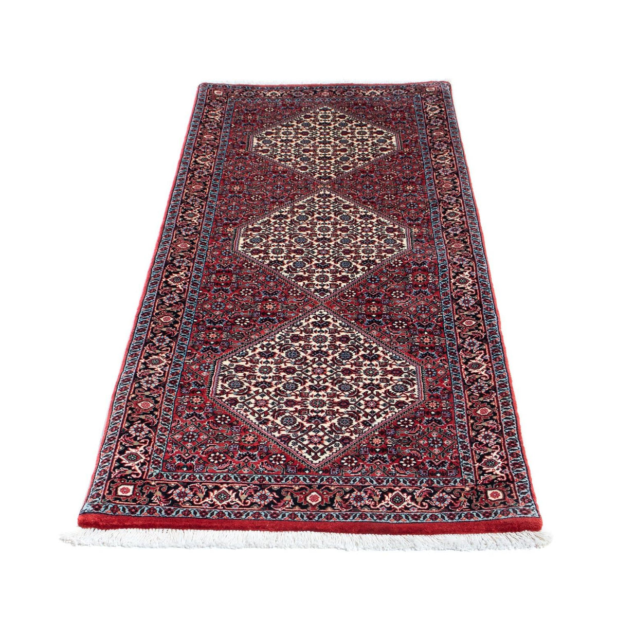 Tapis de couloir Tapis persan - Bidjar - 198 x 75 cm - rouge