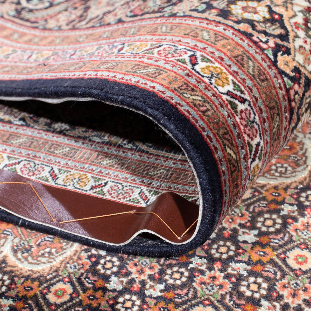Tapis persan - Tabriz - 305 x 198 cm - bleu foncé
