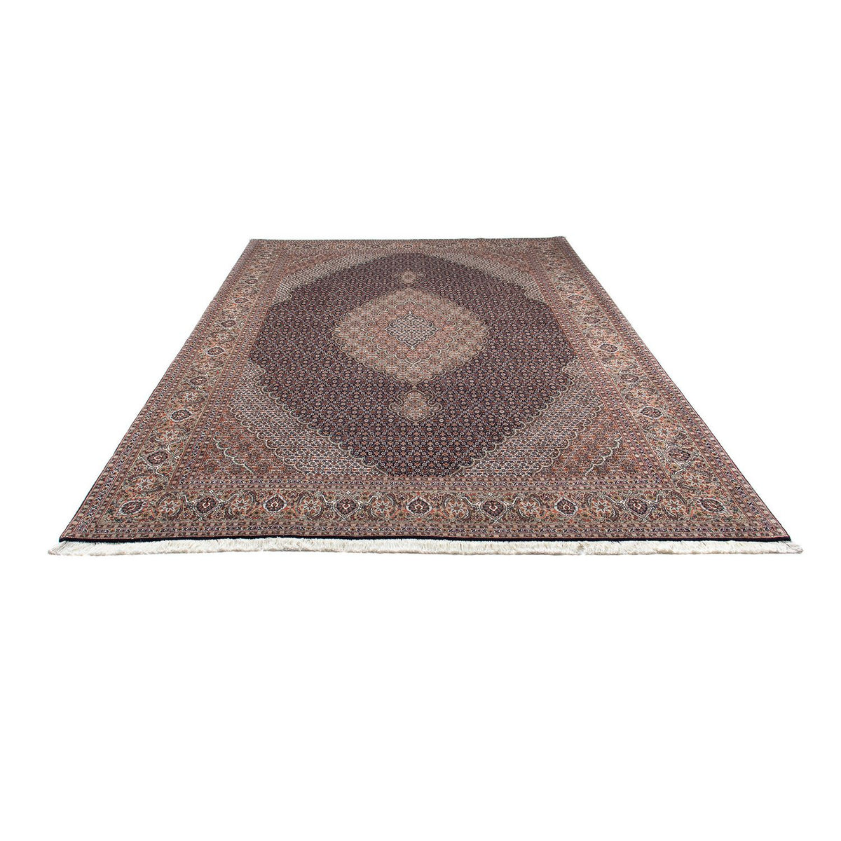 Tapis persan - Tabriz - 296 x 207 cm - bleu foncé