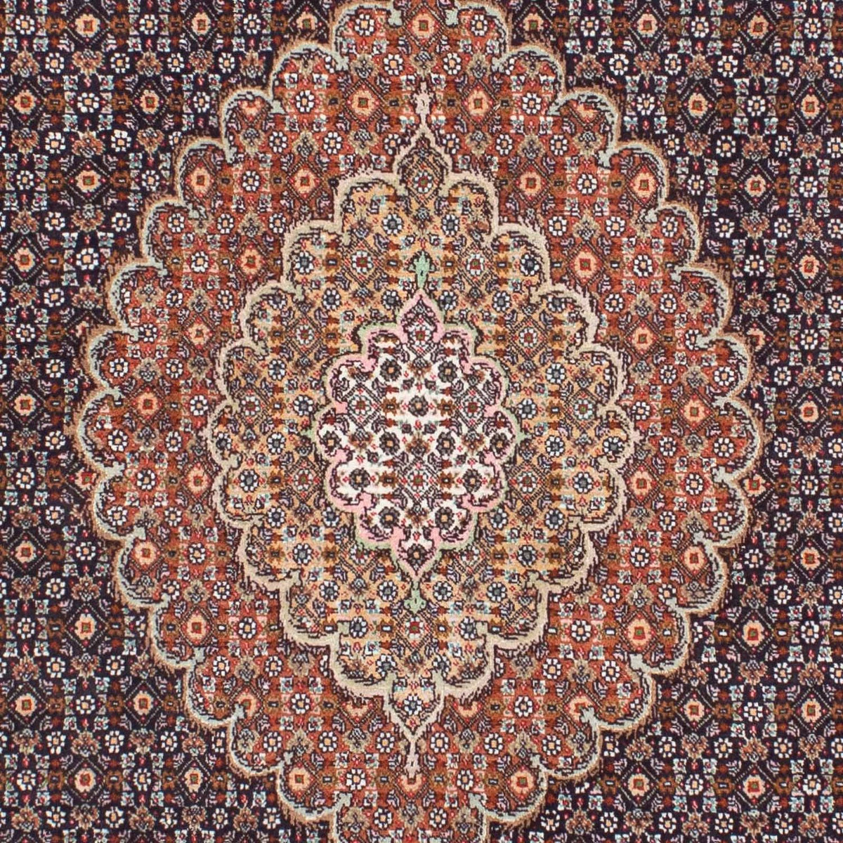 Tapis persan - Tabriz - 205 x 154 cm - marron foncé