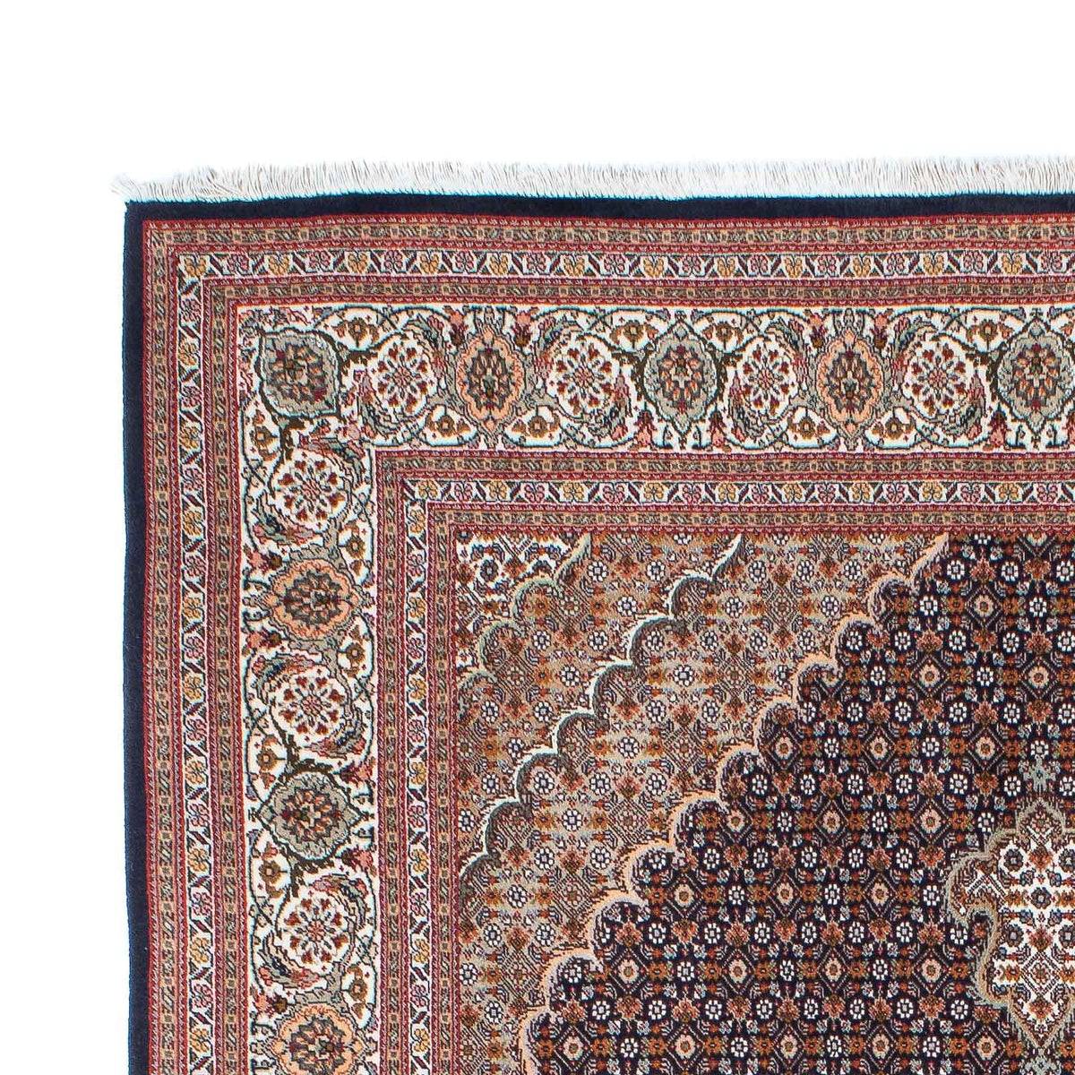 Tapis persan - Tabriz - 210 x 155 cm - marron foncé