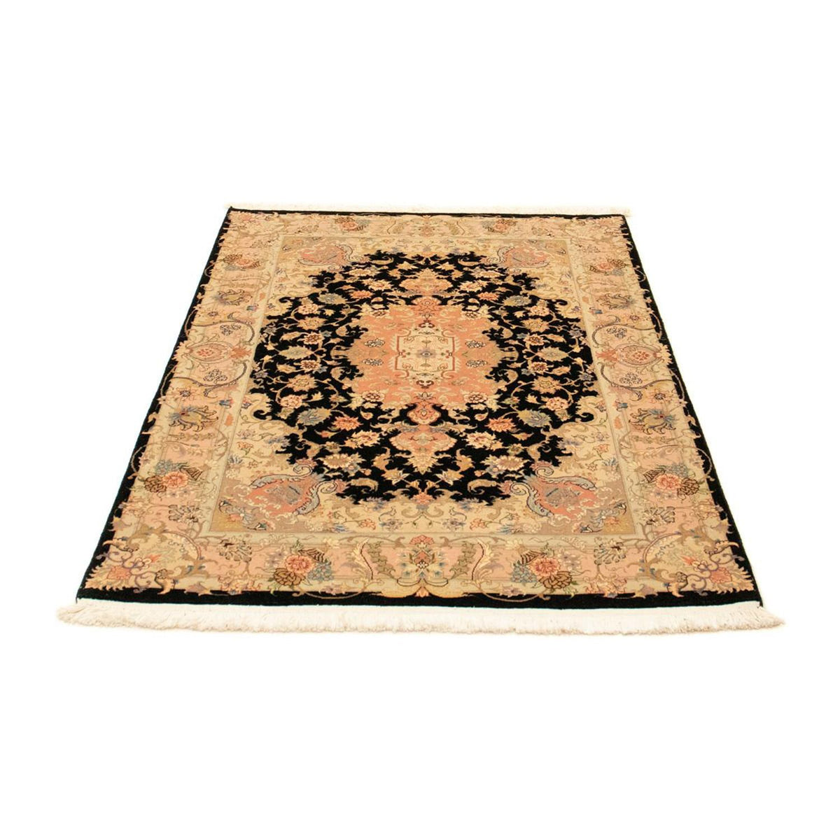 Tapis persan - Tabriz - Royal - 150 x 100 cm - bleu foncé