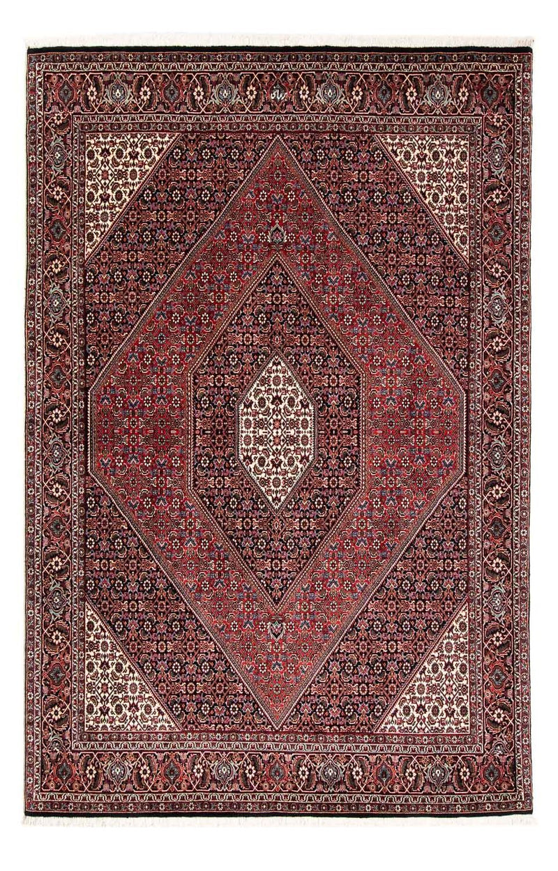 Tapis persan - Bidjar - 246 x 167 cm - rouge foncé