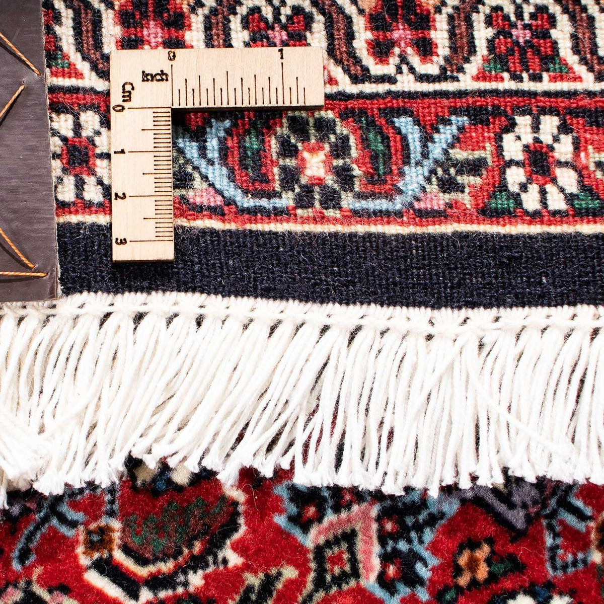 Tapis persan - Bidjar - 246 x 167 cm - rouge foncé