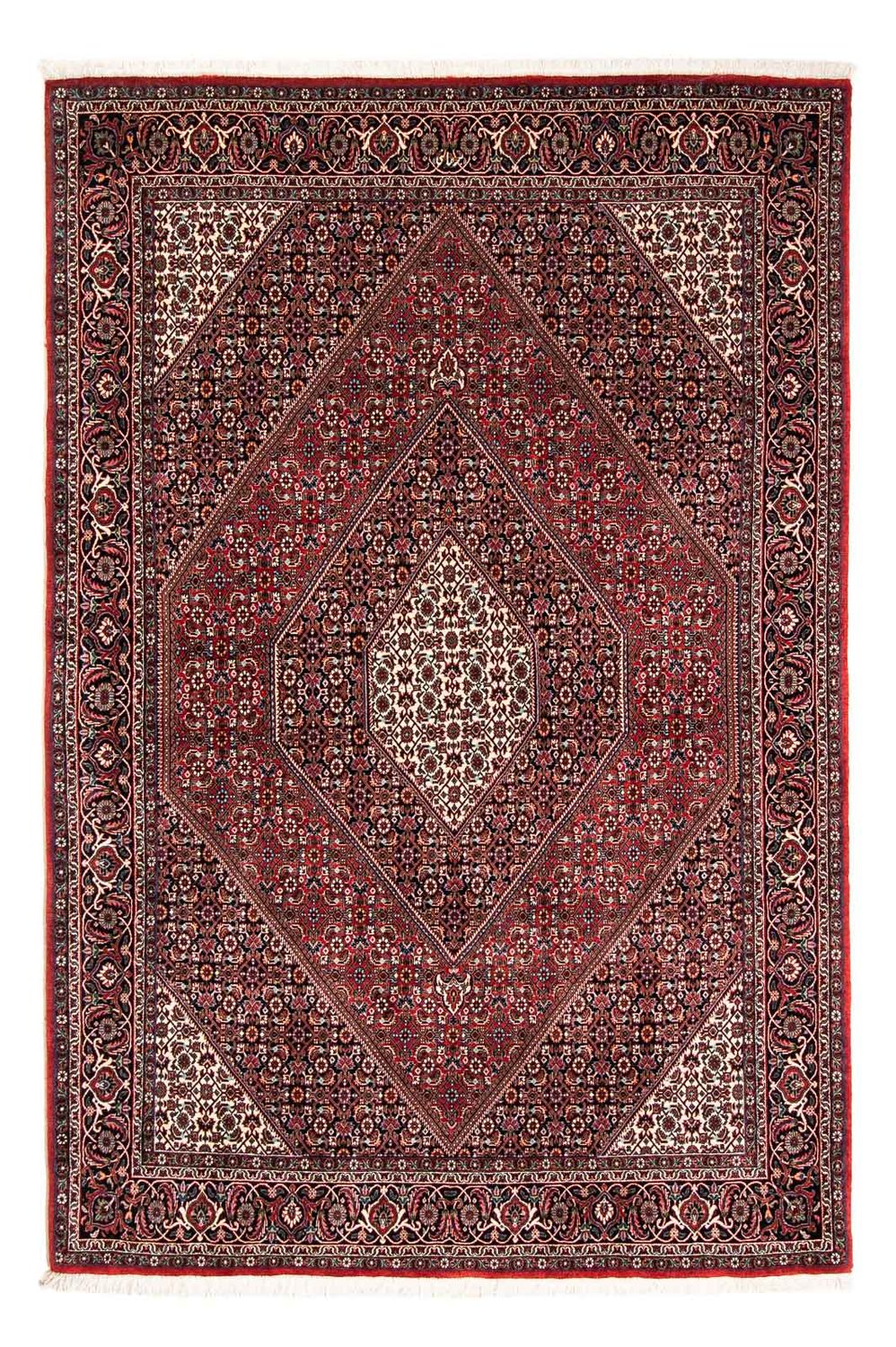 Tapis persan - Bidjar - 252 x 172 cm - rouge foncé