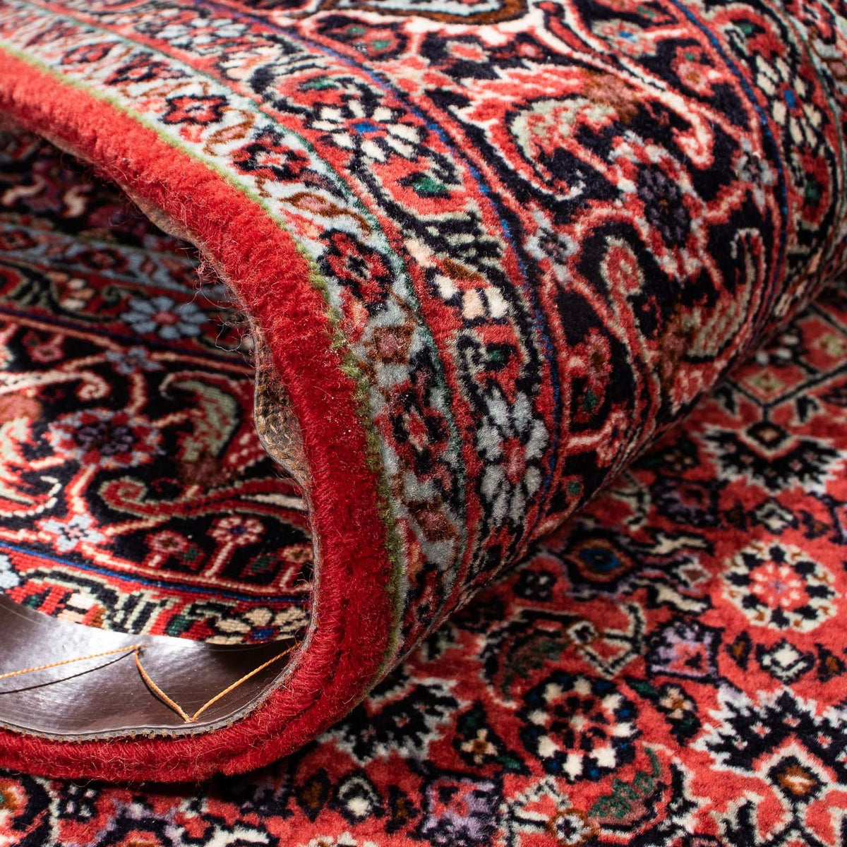 Tapis persan - Bidjar - 245 x 167 cm - rouge foncé