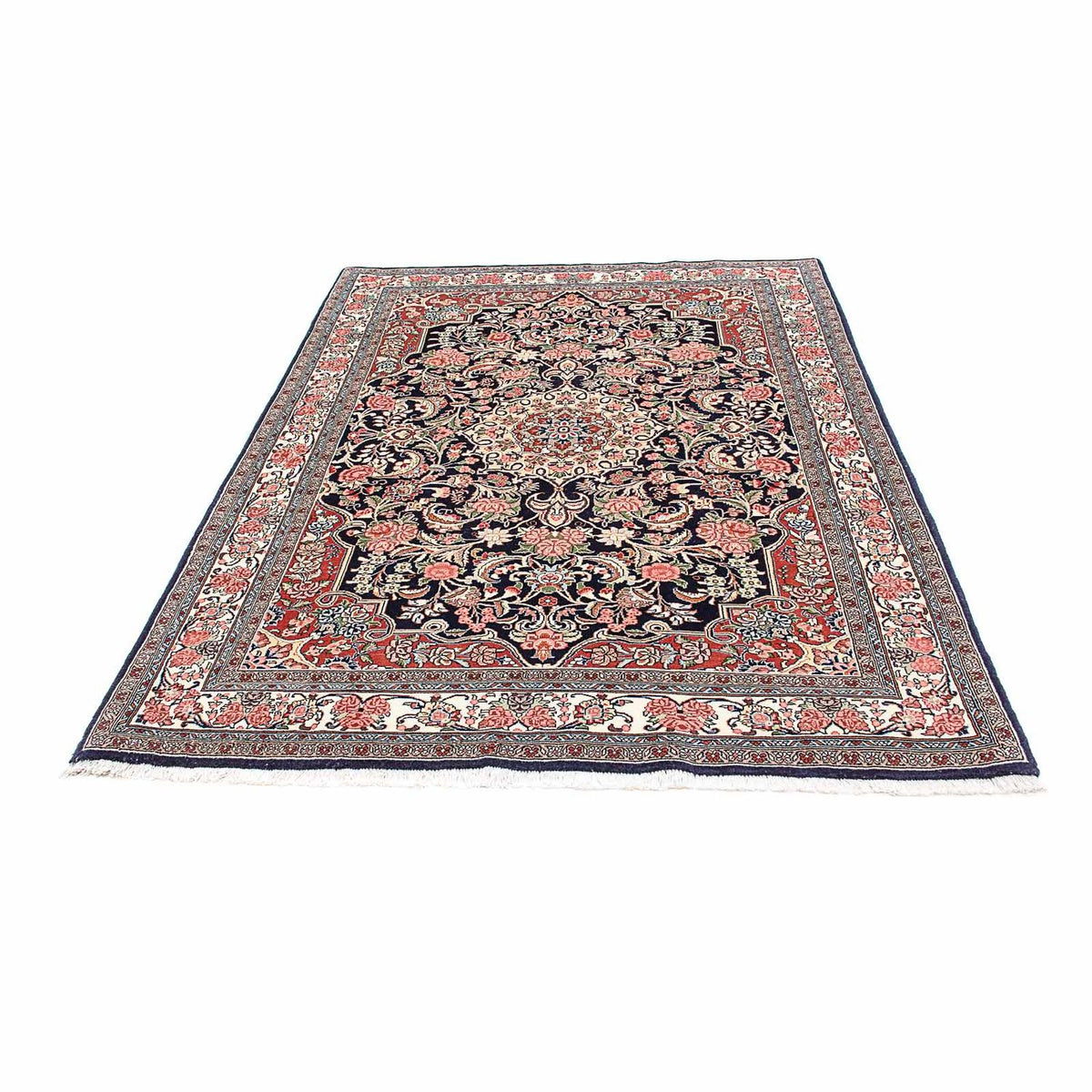 Tapis persan - Bidjar - 207 x 140 cm - bleu foncé