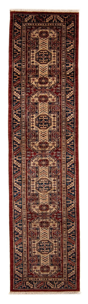 Tapis de couloir Tapis Ziegler - Kazak - 281 x 62 cm - rouge foncé