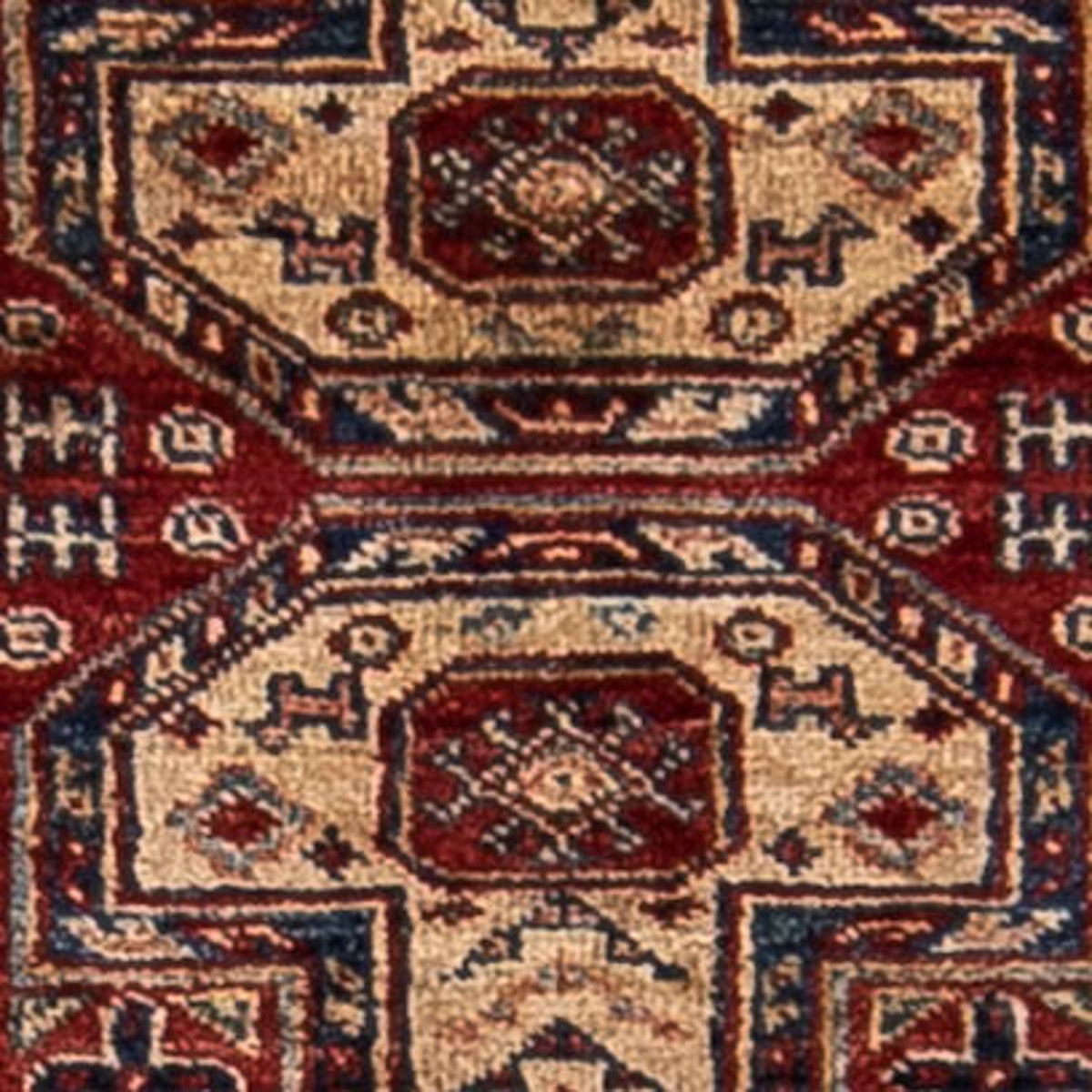 Tapis de couloir Tapis Ziegler - Kazak - 281 x 62 cm - rouge foncé