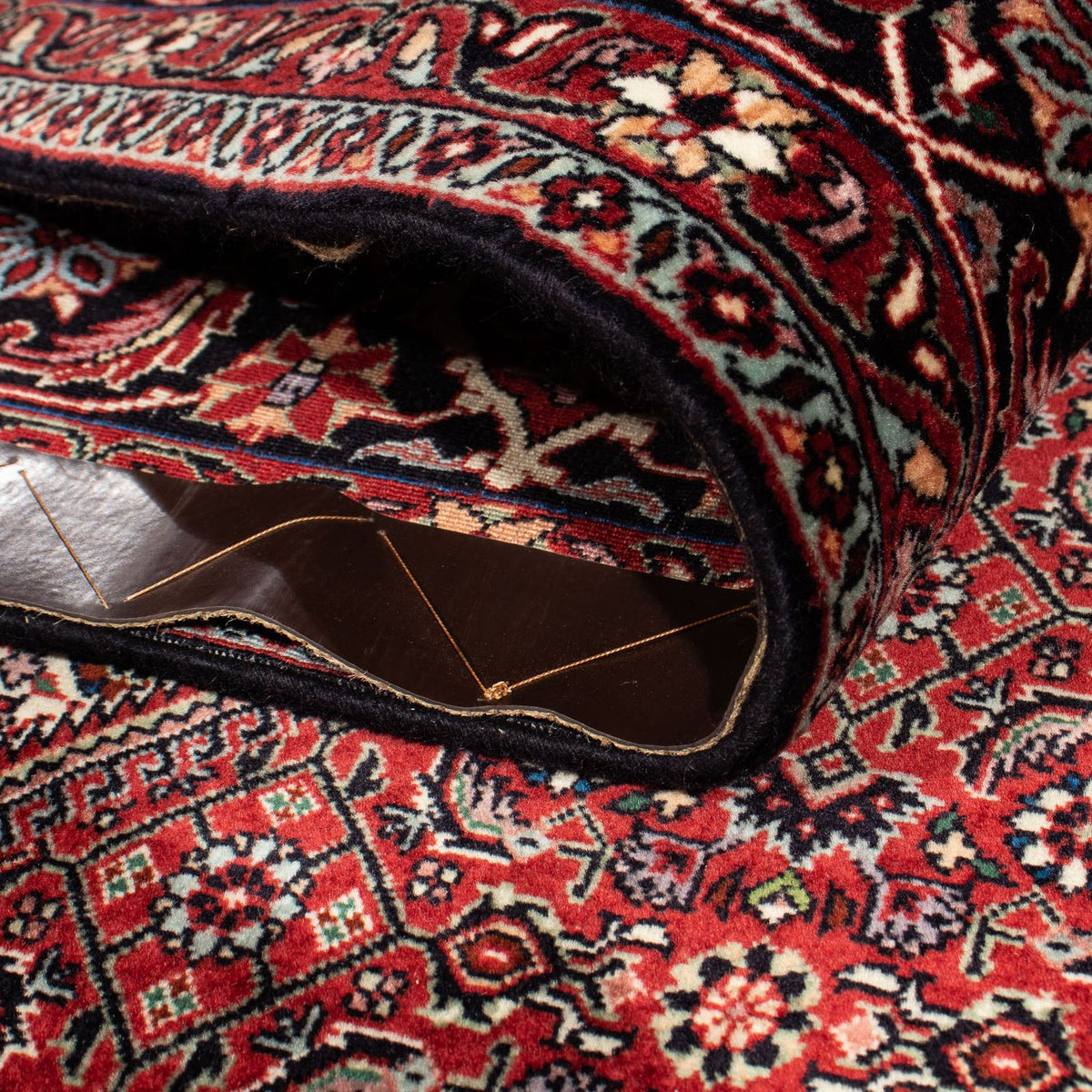 Tapis persan - Bidjar - 298 x 200 cm - rouge foncé