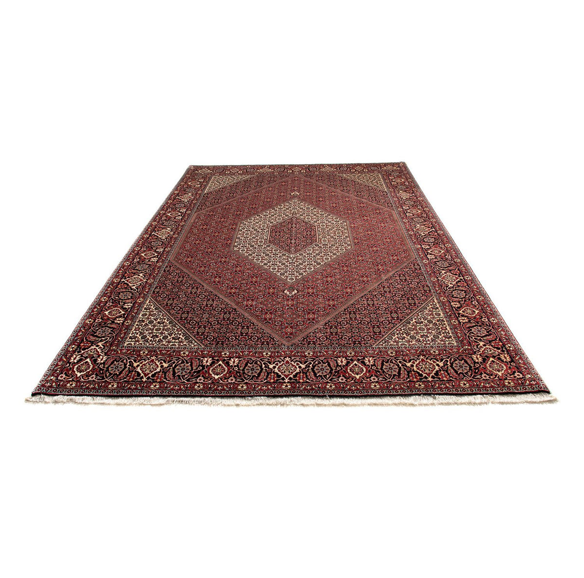 Tapis persan - Bidjar - 298 x 200 cm - rouge foncé