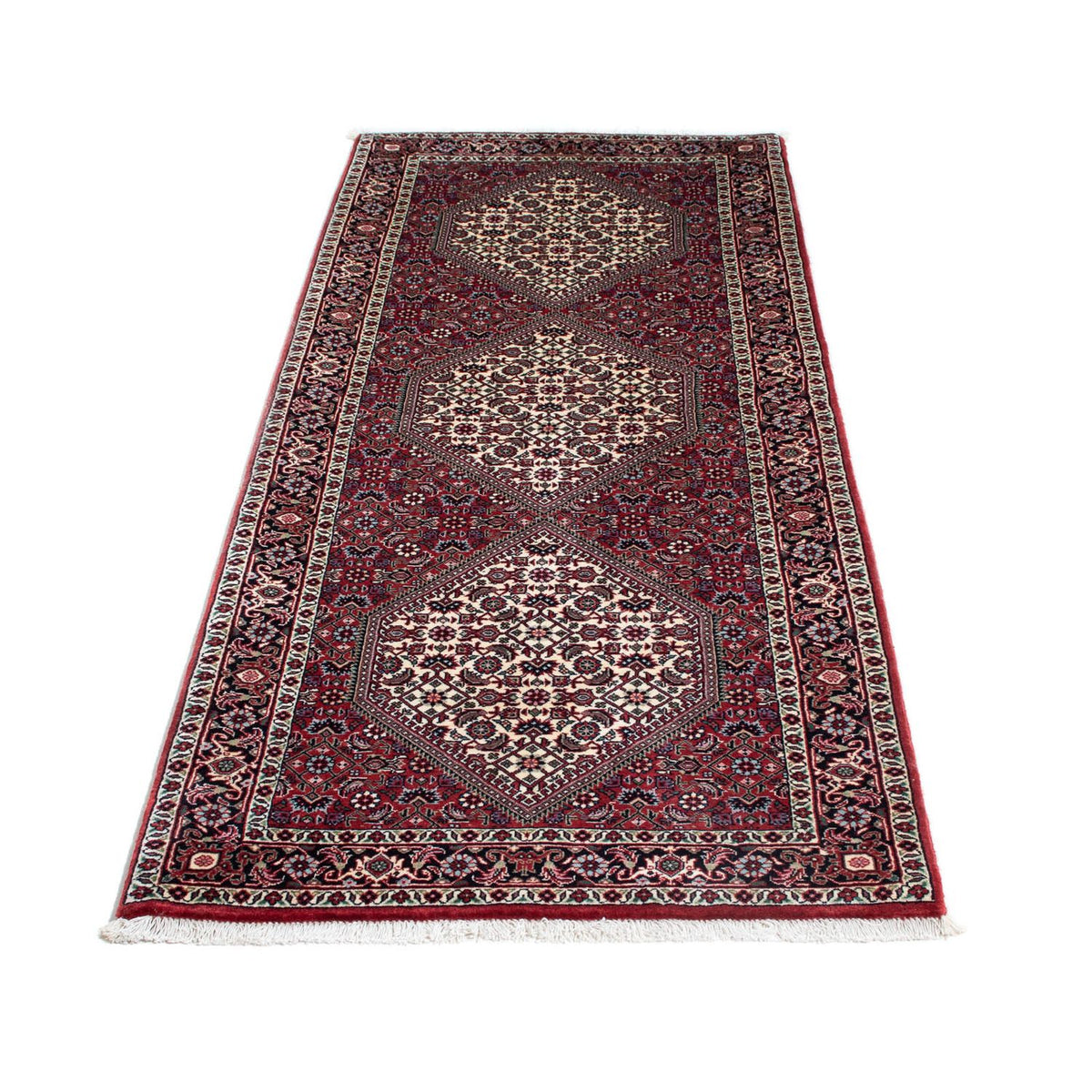 Tapis de couloir Tapis persan - Bidjar - 198 x 77 cm - rouge