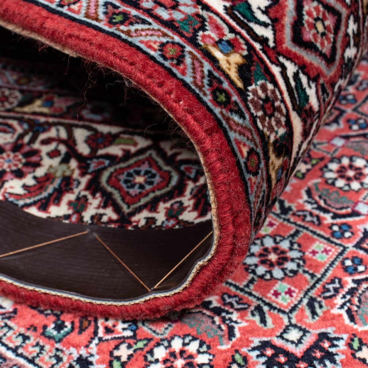 Tapis persan - Bidjar - 210 x 135 cm - rouge clair