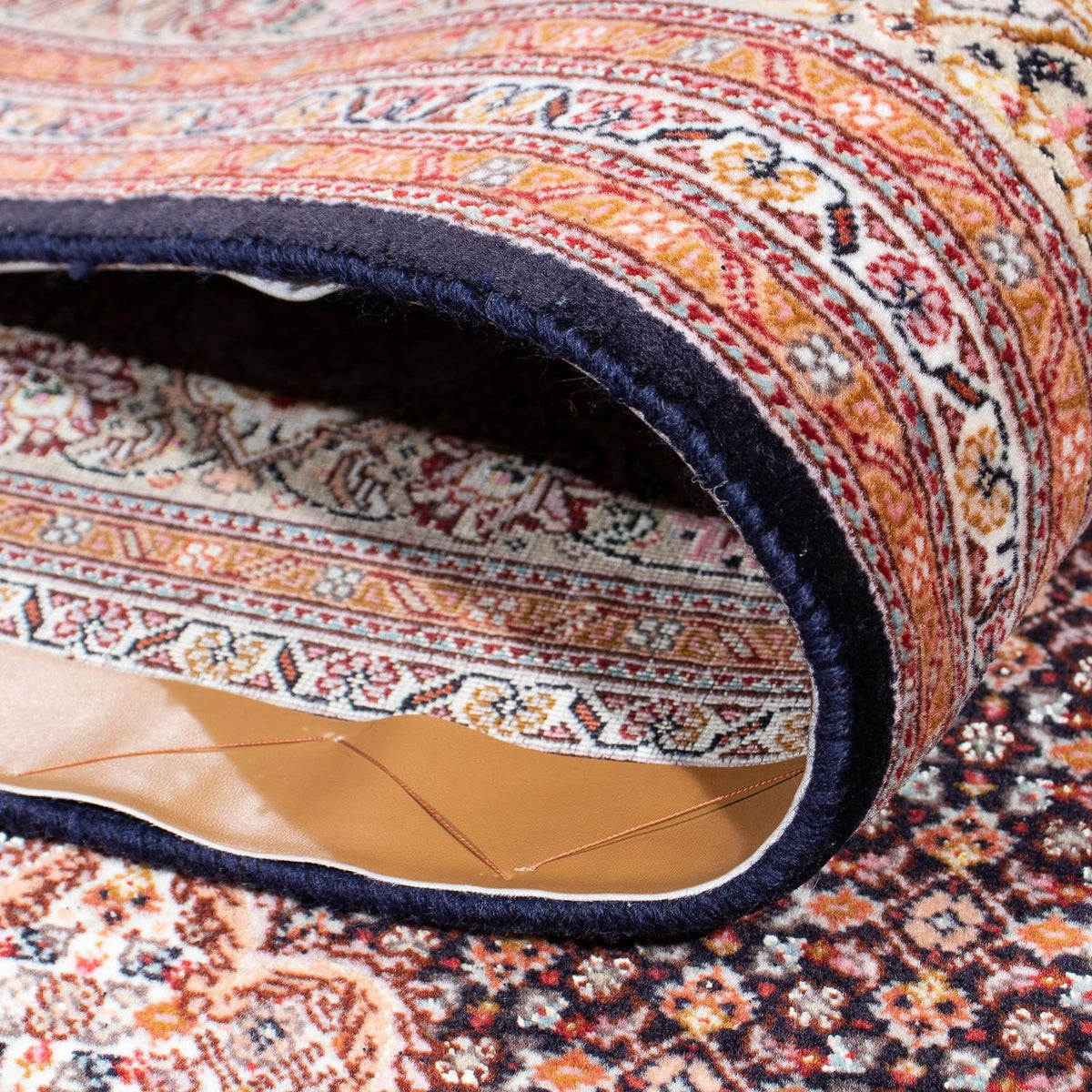 Tapis persan - Tabriz - 298 x 196 cm - bleu foncé