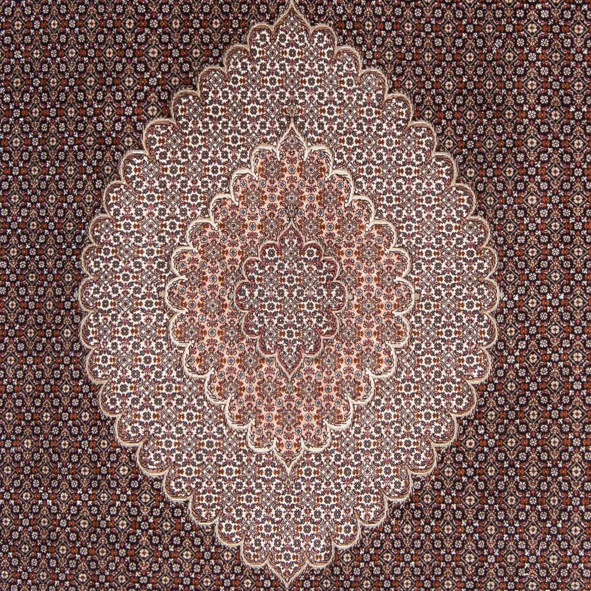 Tapis persan - Tabriz - 308 x 200 cm - bleu foncé