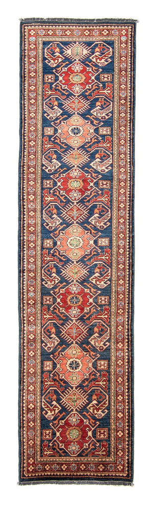 Tapis de couloir Tapis Ziegler - Kazak - 298 x 78 cm - bleu