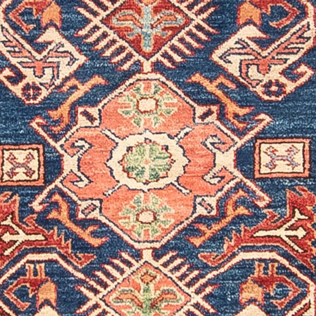 Tapis de couloir Tapis Ziegler - Kazak - 298 x 78 cm - bleu