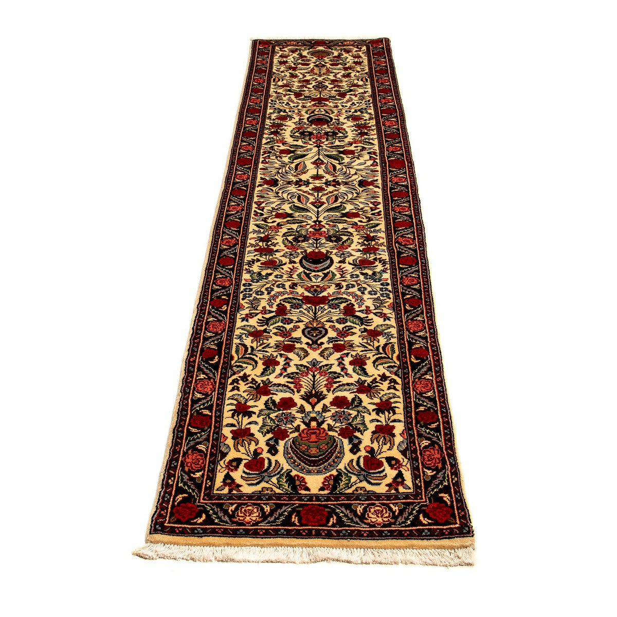 Tapis de couloir Tapis persan - Bidjar - 289 x 57 cm - beige