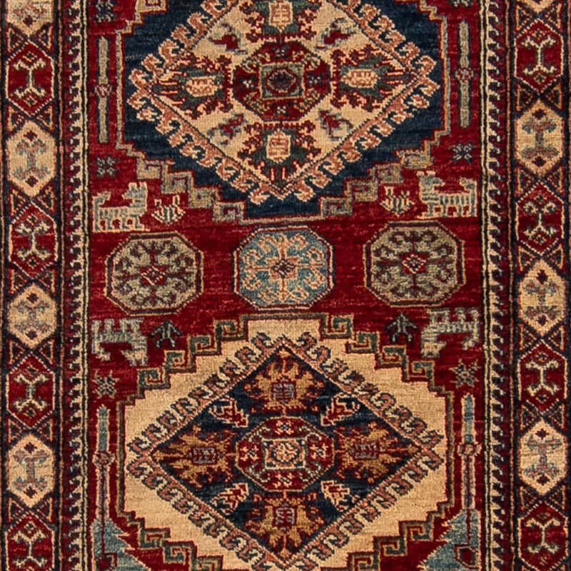 Tapis de couloir Tapis Ziegler - Kazak - 302 x 77 cm - rouge foncé