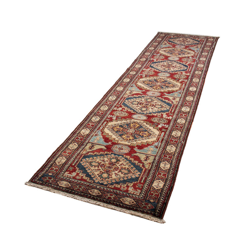 Tapis de couloir Tapis Ziegler - Kazak - 302 x 77 cm - rouge foncé