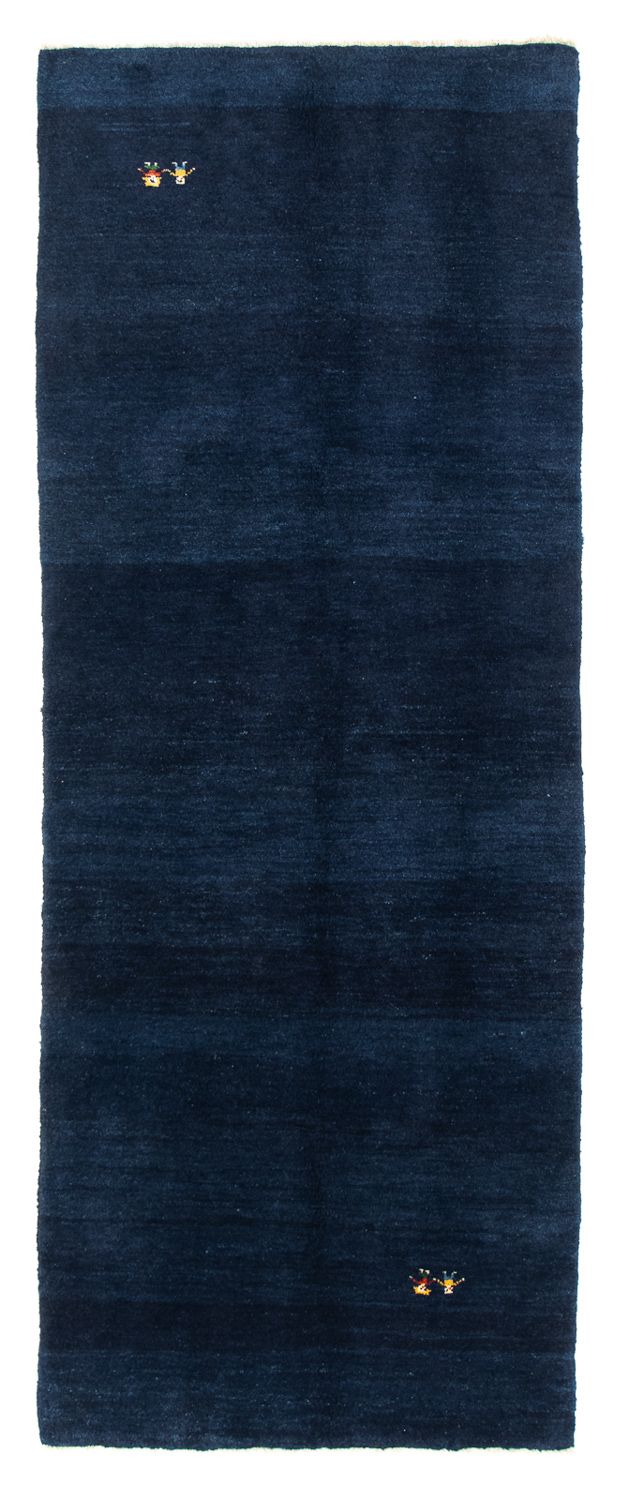 Tapis de couloir Tapis Gabbeh - Persan - 293 x 111 cm - bleu foncé