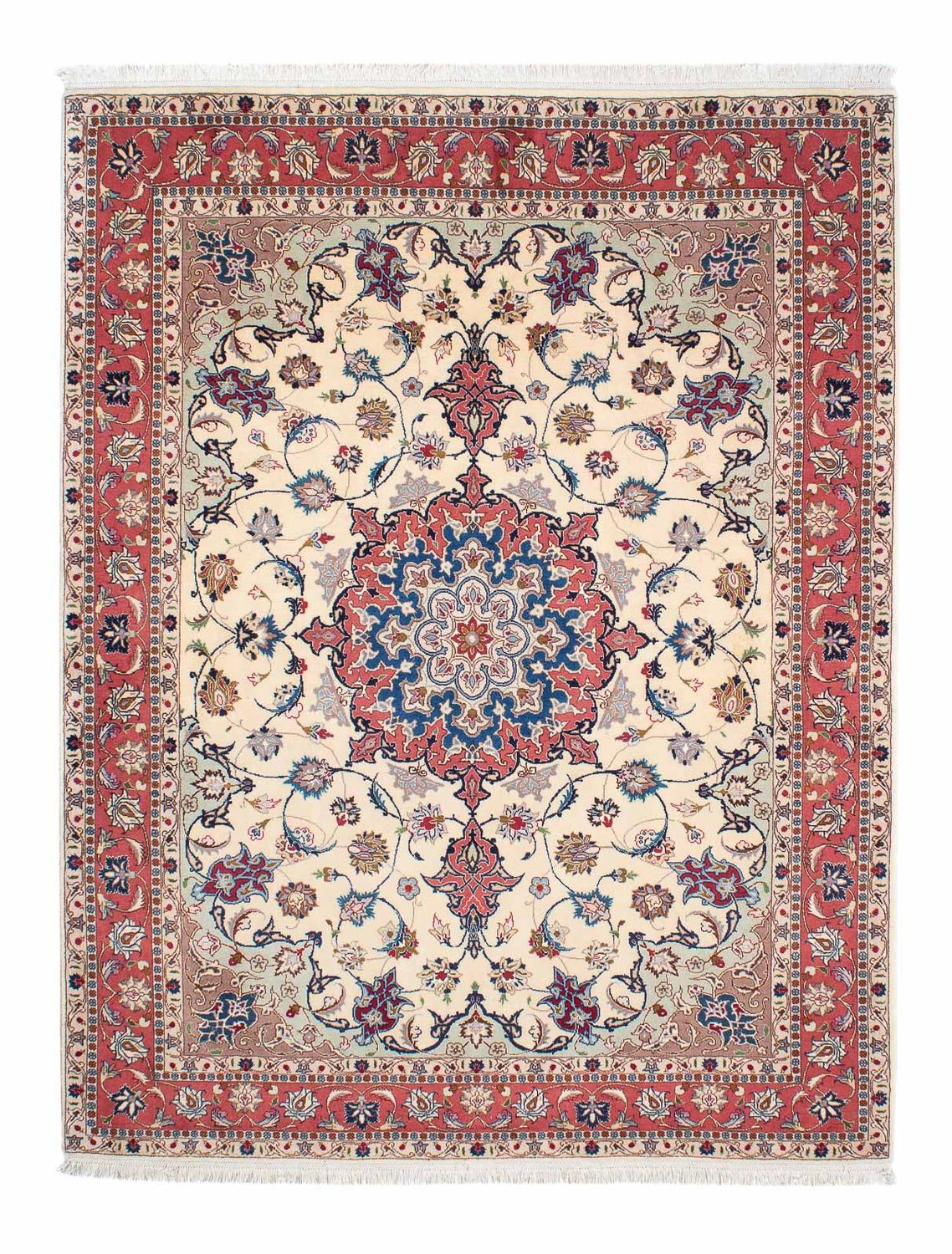 Tapis persan - Tabriz - Royal - 198 x 152 cm - beige