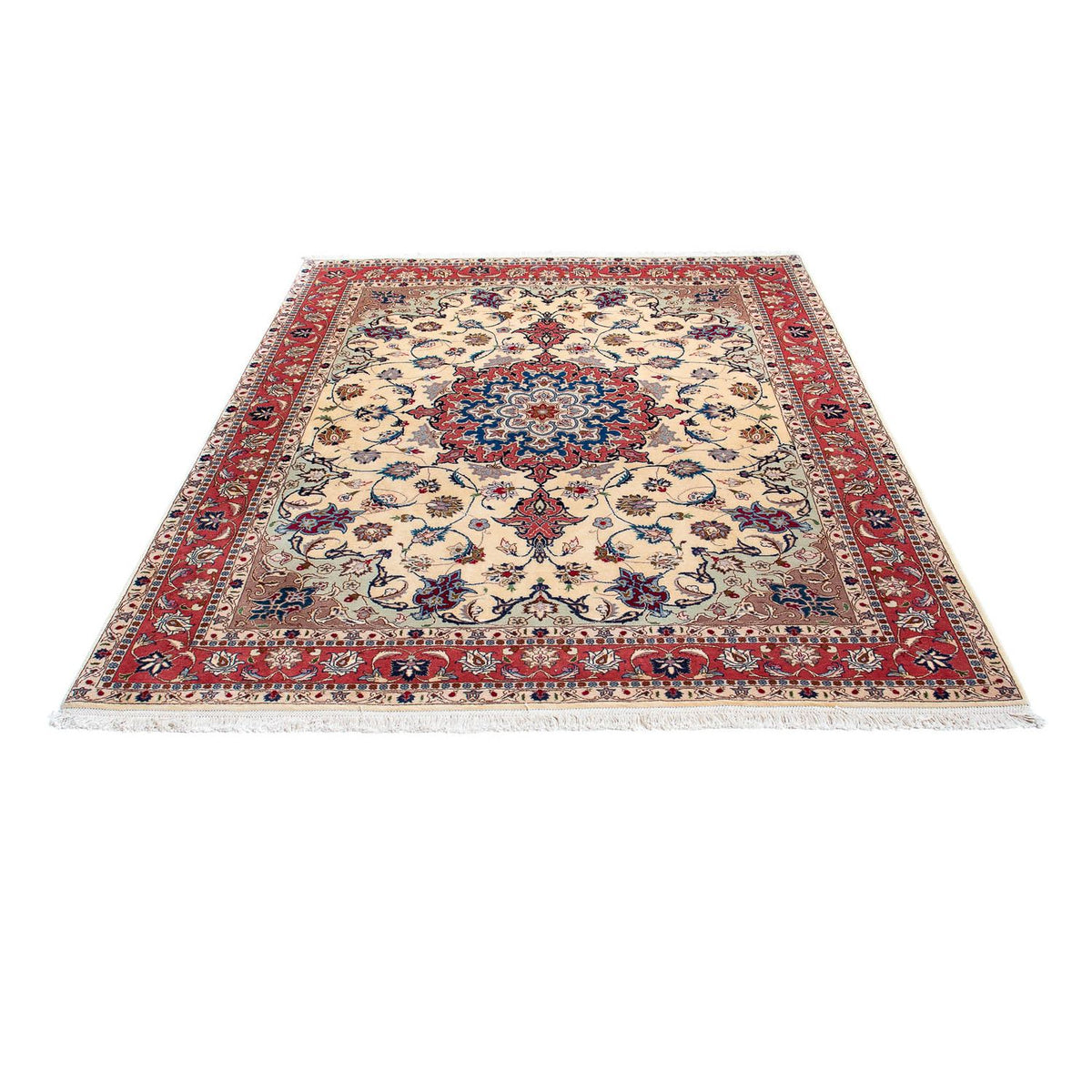 Tapis persan - Tabriz - Royal - 198 x 152 cm - beige