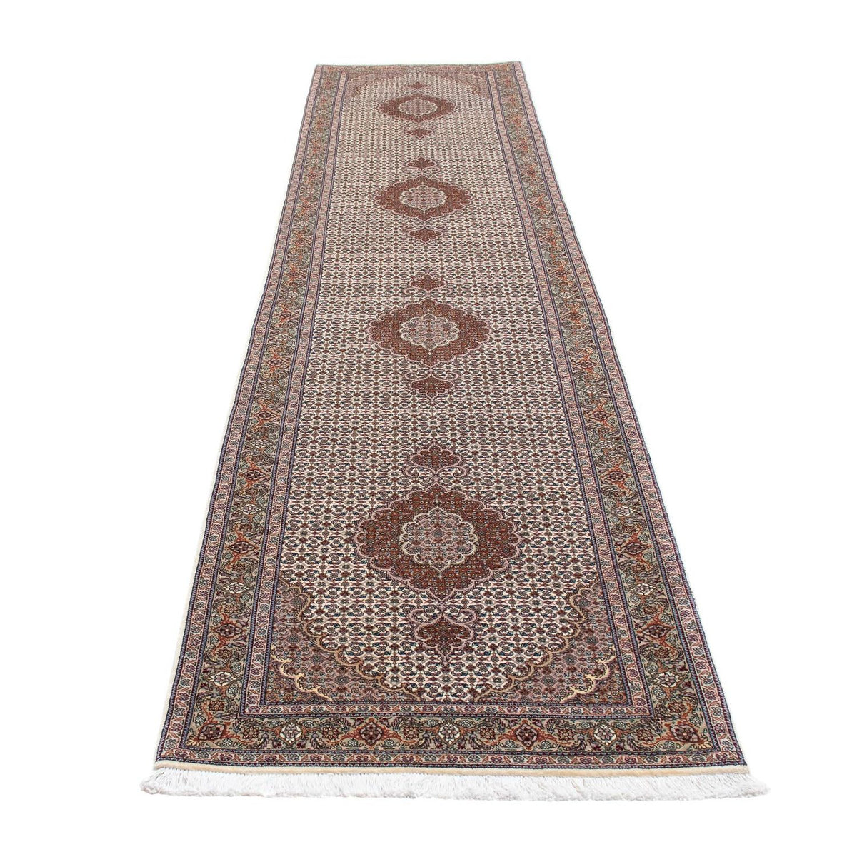 Tapis de couloir Tapis persan - Tabriz - 401 x 84 cm - multicolore