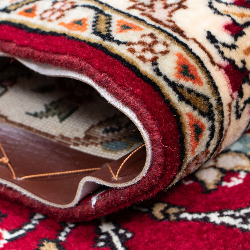 Tapis de couloir Tapis persan - Tabriz - Royal - 390 x 87 cm - rouge foncé