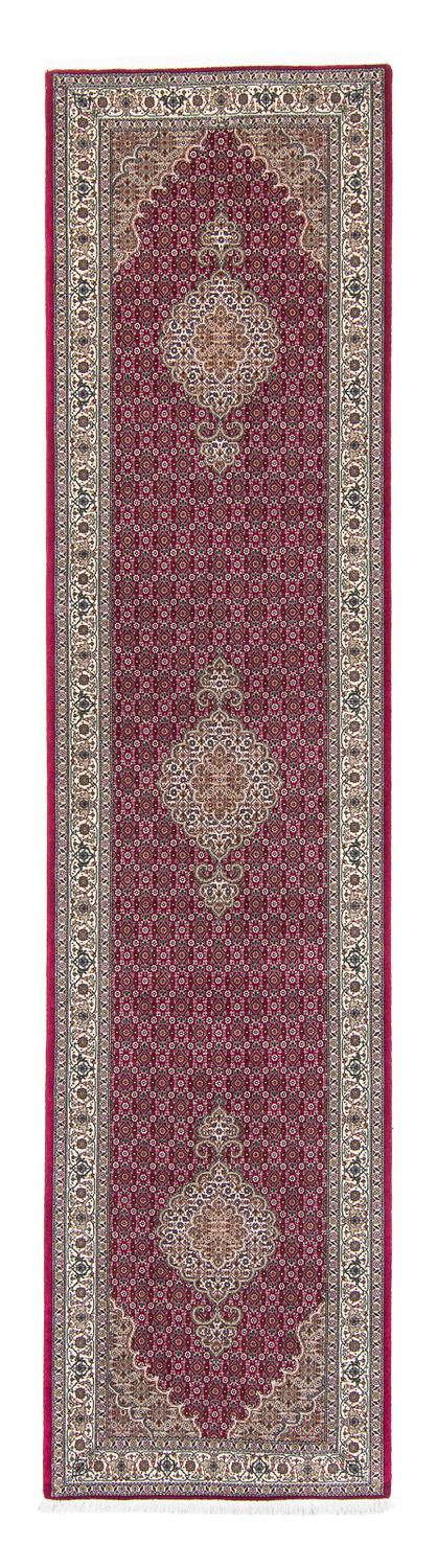 Tapis de couloir Tapis persan - Tabriz - 343 x 82 cm - rouge foncé