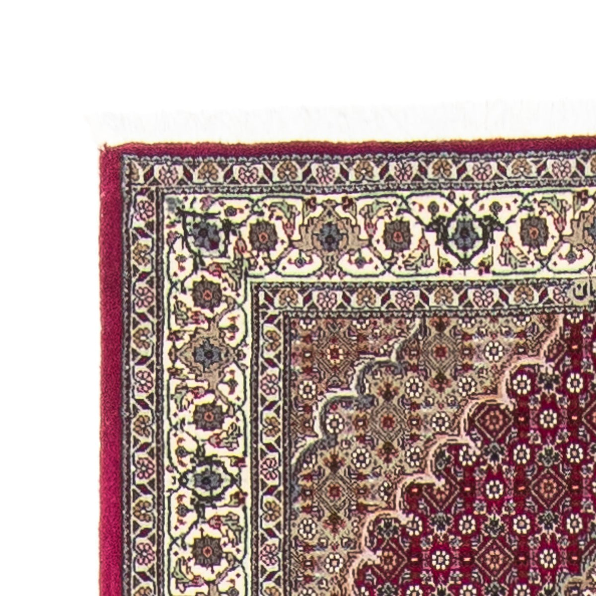 Tapis de couloir Tapis persan - Tabriz - 343 x 82 cm - rouge foncé