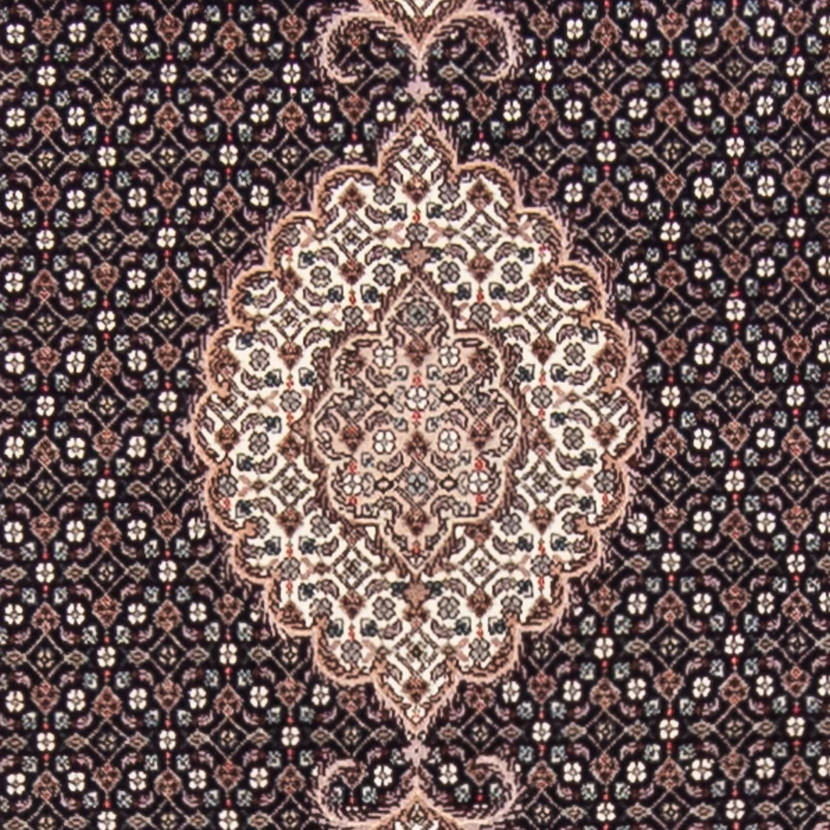 Tapis de couloir Tapis persan - Tabriz - Royal - 391 x 82 cm - bleu foncé