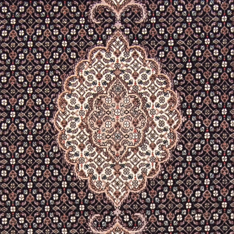 Tapis de couloir Tapis persan - Tabriz - Royal - 391 x 82 cm - bleu foncé