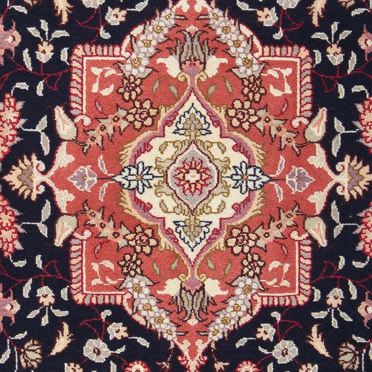 Tapis persan - Tabriz - Royal - 92 x 61 cm - bleu foncé