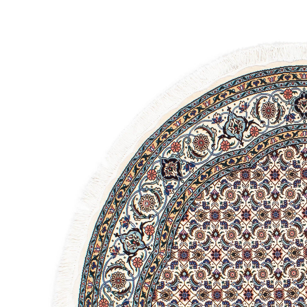 Tapis persan - Tabriz - Royal ronde - 150 x 150 cm - beige