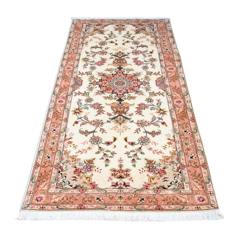 Tapis de couloir Tapis persan - Tabriz - Royal - 212 x 82 cm - beige