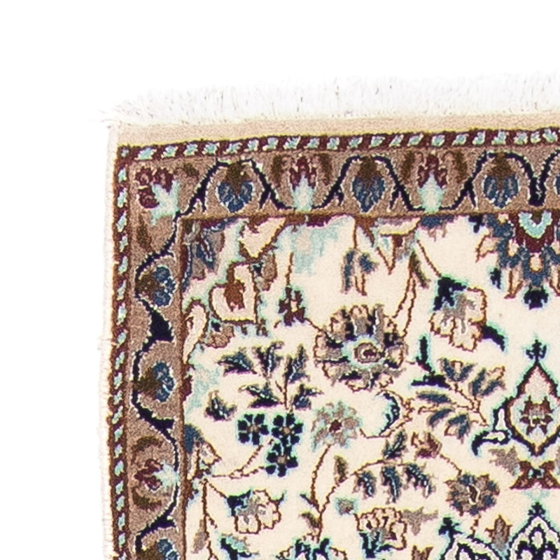 Tapis de couloir Tapis persan - Nain - 376 x 75 cm - beige