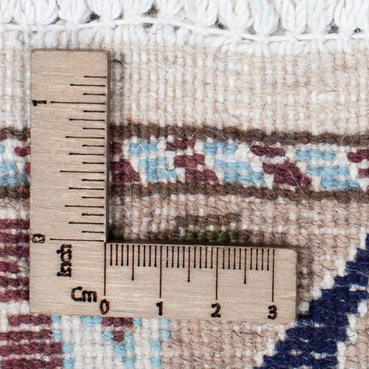 Tapis de couloir Tapis persan - Nain - 376 x 75 cm - beige